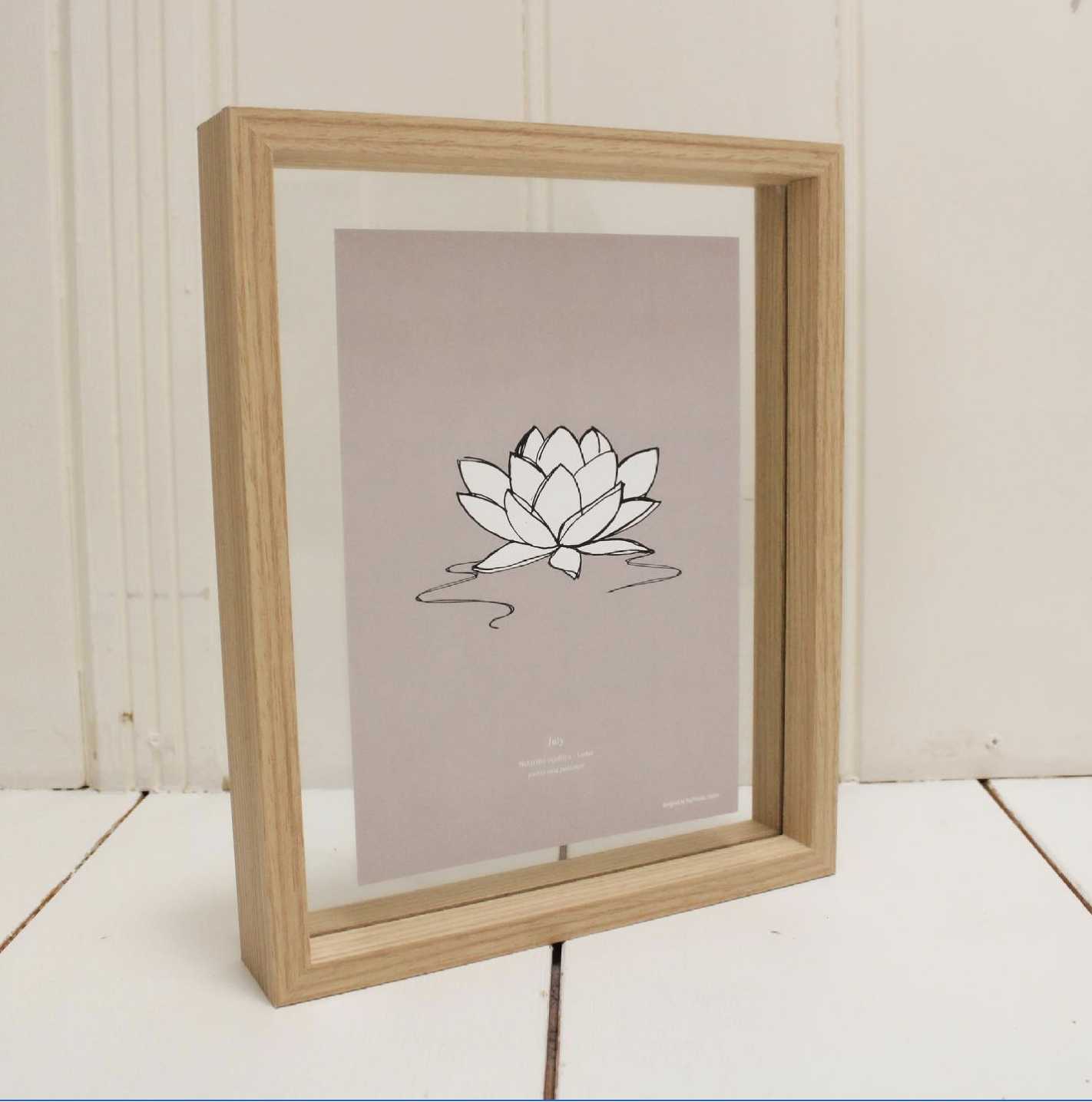 Poster Birthflower July - Lotus - Afbeelding 3